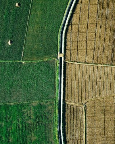 Aerial view of boundary lines which could trigger a PEA