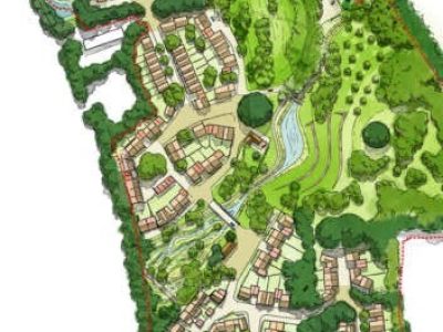 Site plan visualisation used to evaluate visibility, landscape character and ZTV mapping for LVIA.